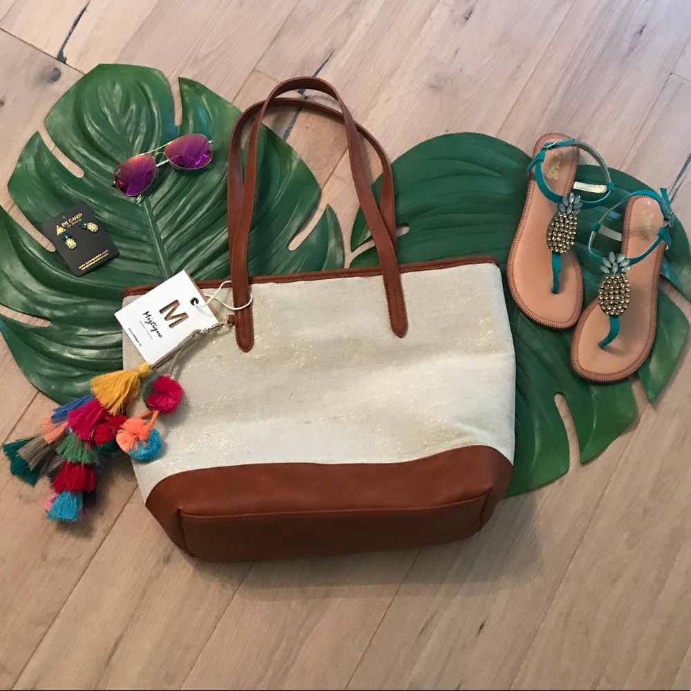 Pompom tassel shoulder bag purse 👛 👜